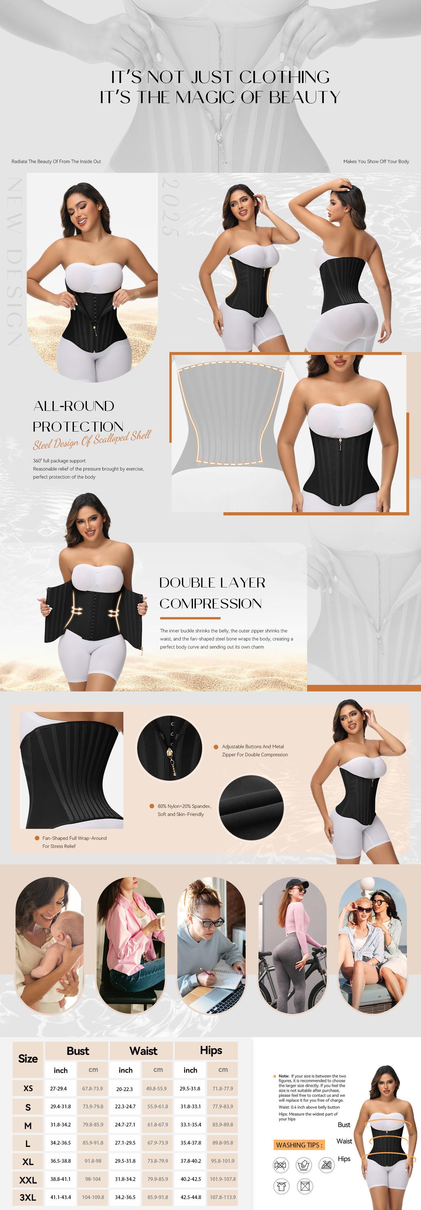 Waist Trainer for Women Tummy Control Waist Cincher Corset Sport Workout Belly Band Gym Shapewear Abdominal Seamless Body Shaper