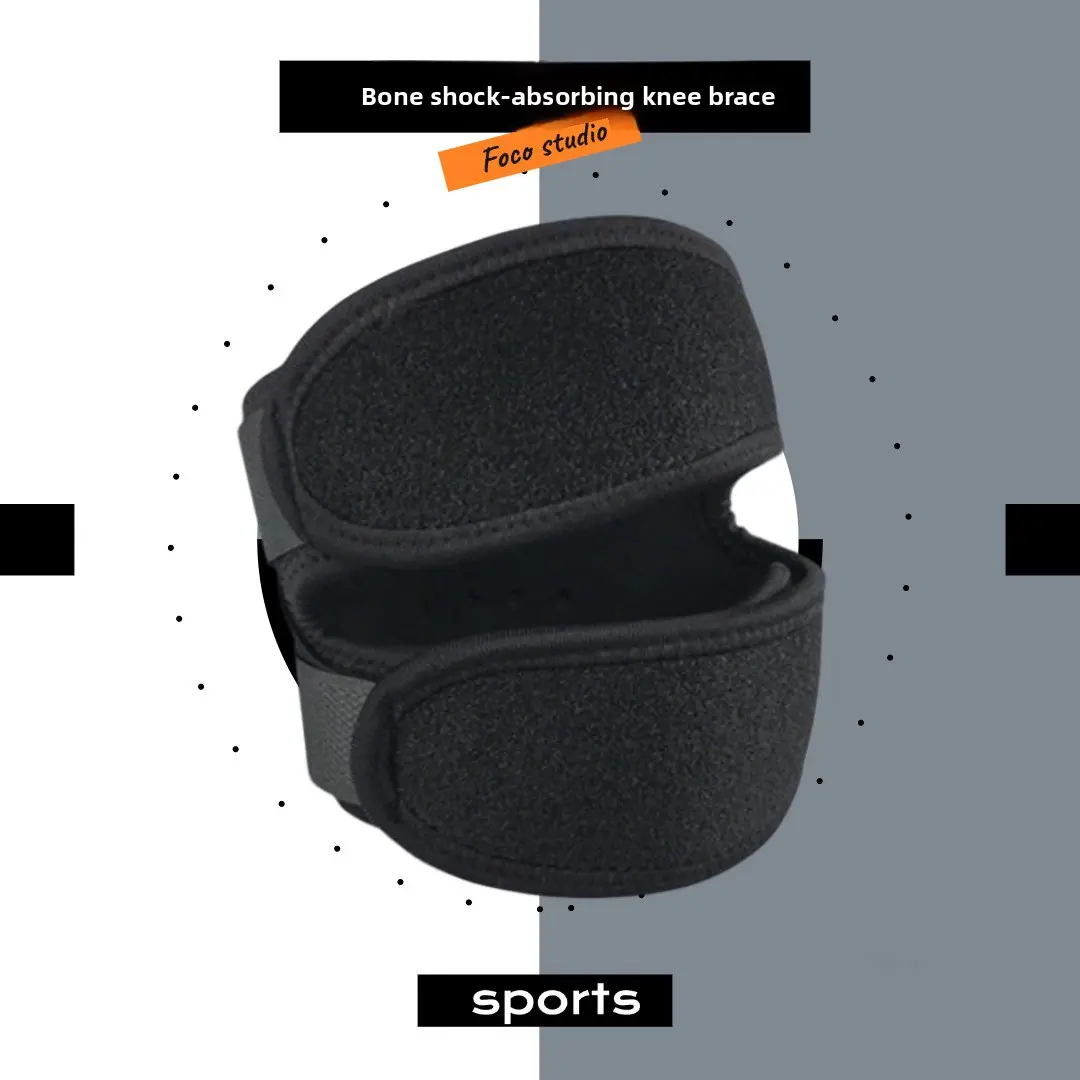 Sports Knee Brace with Patella Strap - Shock-Absorbing Compression Support Protective Gear for Basketball, Hiking, Men and Women