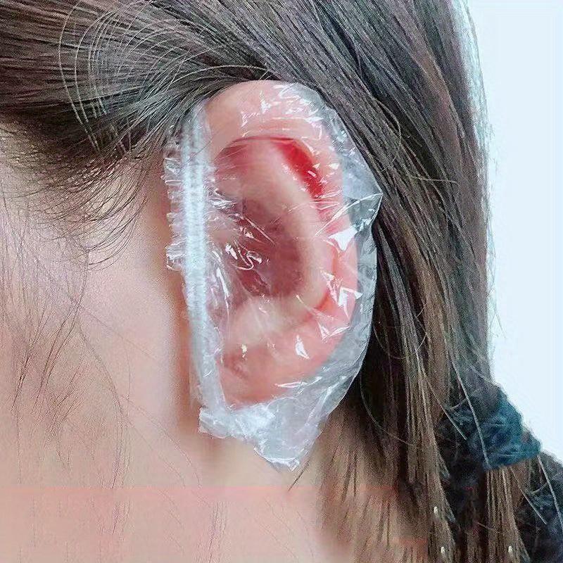 100pcs Disposable Ear Muffs, Waterproof Hair Dye Shower Ear Muffs, Ear Muffs That Prevent Water From Entering The Ear Holes