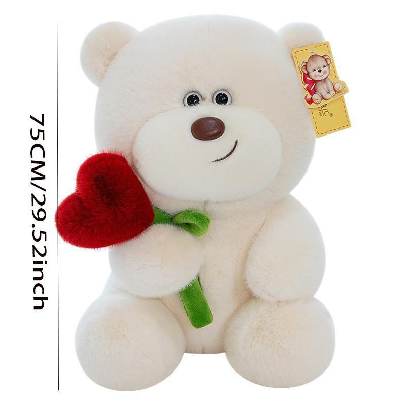Cute Bear Plush Toy for Valentine's Day, Soft Stuffed Animal Gift for Birthday, Couple Bear Doll for Vending Machine, Single Piece Set