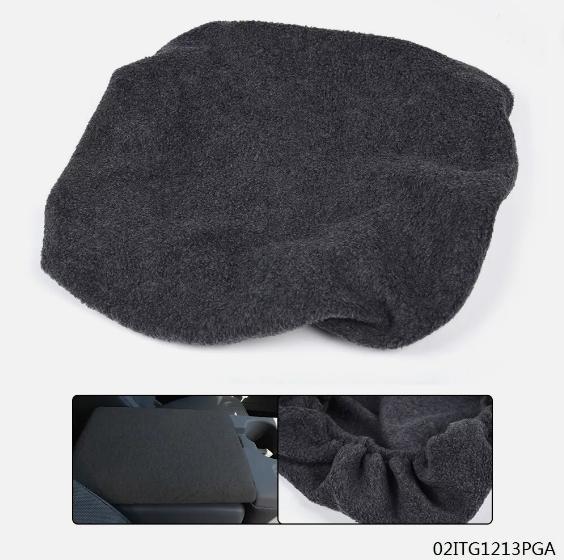 CROSSDESIGN Center Console Lid Cover Protector Gray Fit For Ford 2014-2021 F150 F250 Truck