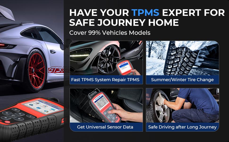Autel MaxiTPMS TS508WF TPMS Tool, Enhanced TS508 Wi-Fi Version, Mx-Sensor TPMS Progamming Tool, TPMS Diagnosis, TPMS Live Data, TPMS Relearn Tool, Read/Clear TPMS DTCs