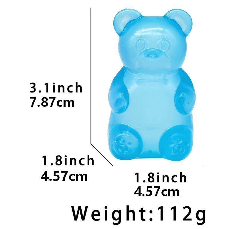 Soft Candy Bear Toy, Sugar-Filled Plush Stress Relief Toy, High-Density Squeeze Ball, Ideal for Kids and Students, Ultra Soft Pressure Release Toy