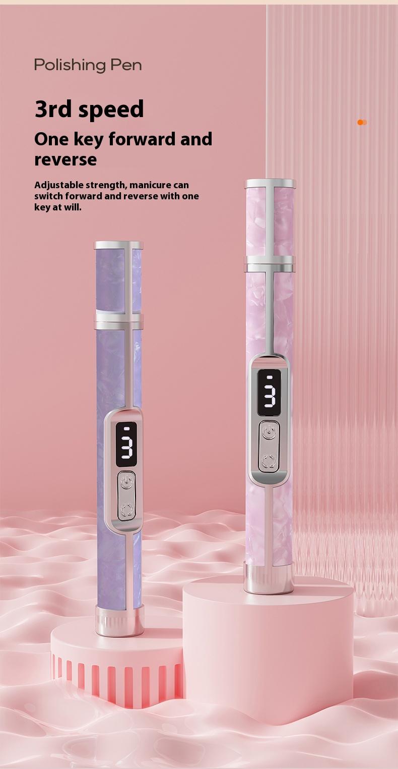 Professional nail salon electric nail buffing machine, USB charging, digital display, portable nail file, nail removal, dead skin removal, nail shaping, complete set of nail art tools