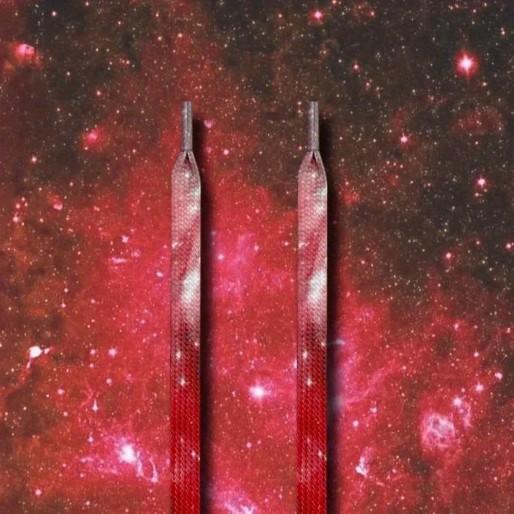 1 Pair of Shoelaces: Galaxy Starry Sky Flat Shoelaces with Unique Tie-Dye Print for Sneakers; Unisex Starry Sky and Galaxy-Themed Sneakers—A Must-Have Accessory for Effortlessly Stylish Footwear