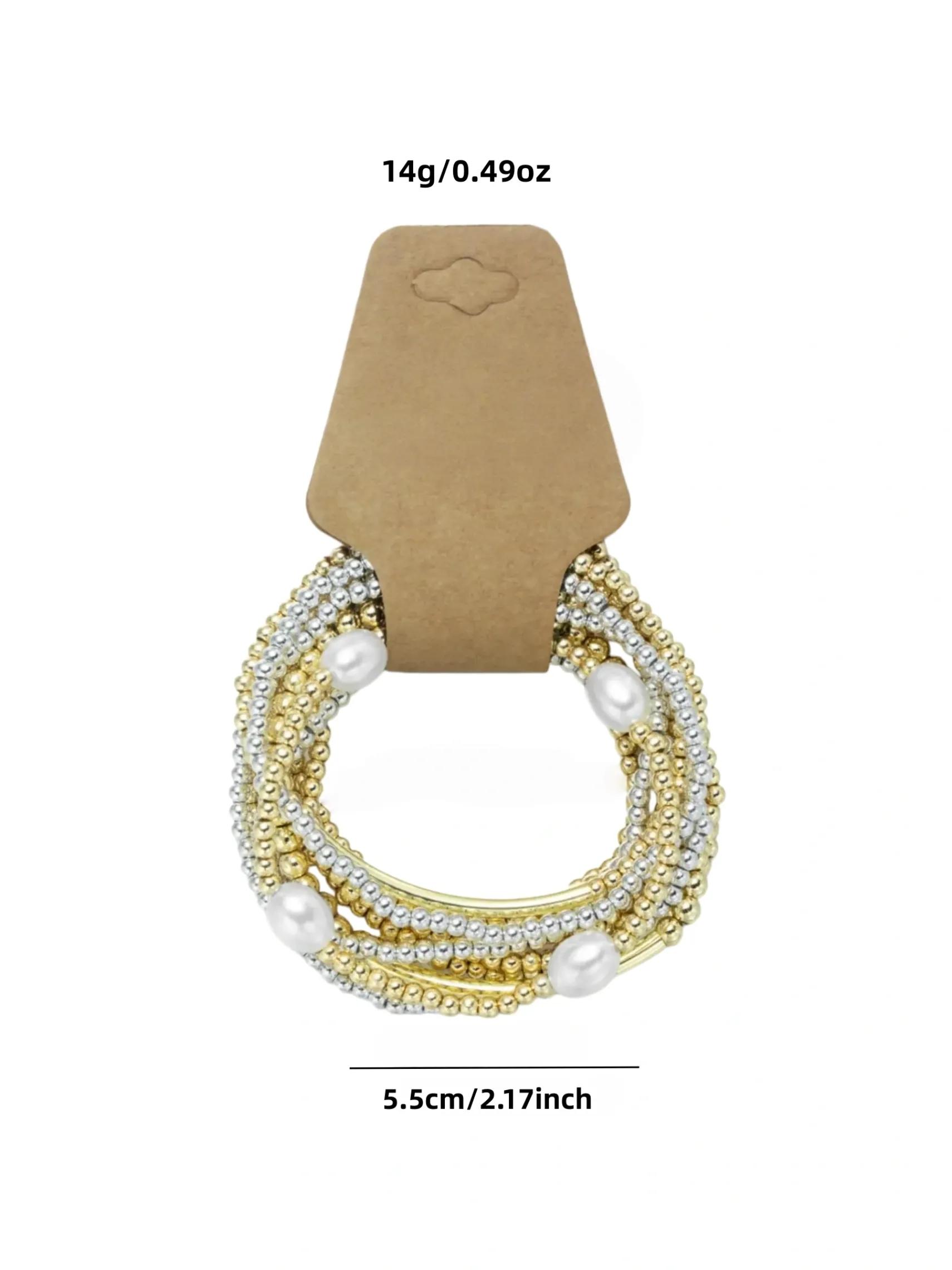 Bohemian Style Mixed Beaded Bracelet, Fashion Jewelry for Women and Girls, Birthday Gift, Stackable Bangle, Elastic String