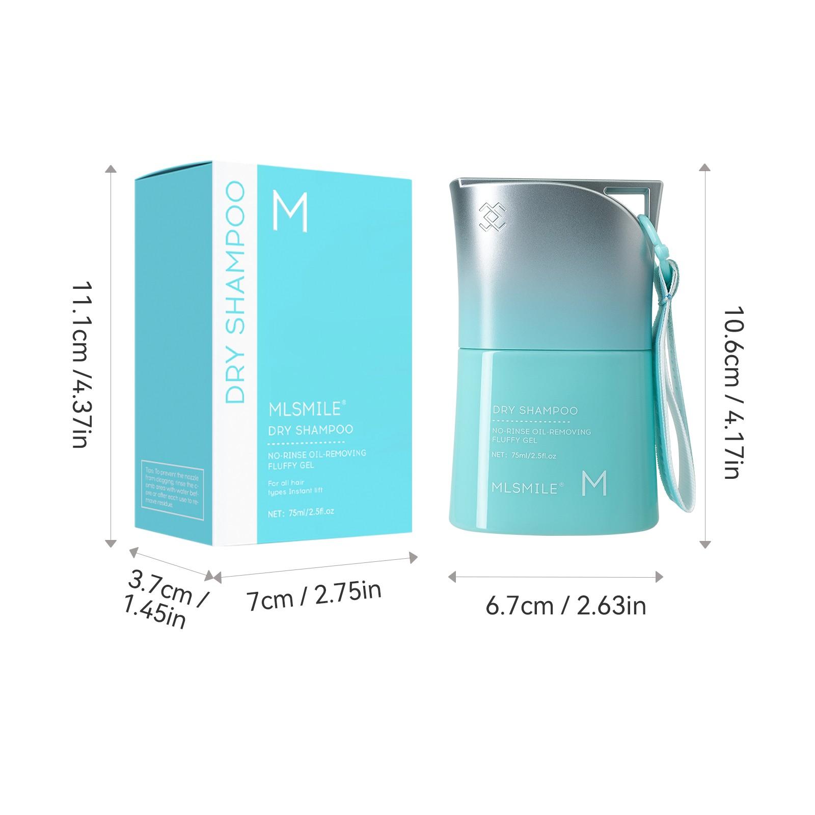 Mlsmslie No-Rinse Shampoo for Oil Control and Volumizing, Comb-Integrated Hair Brush, Portable and Convenient, Ideal for Lazy Days