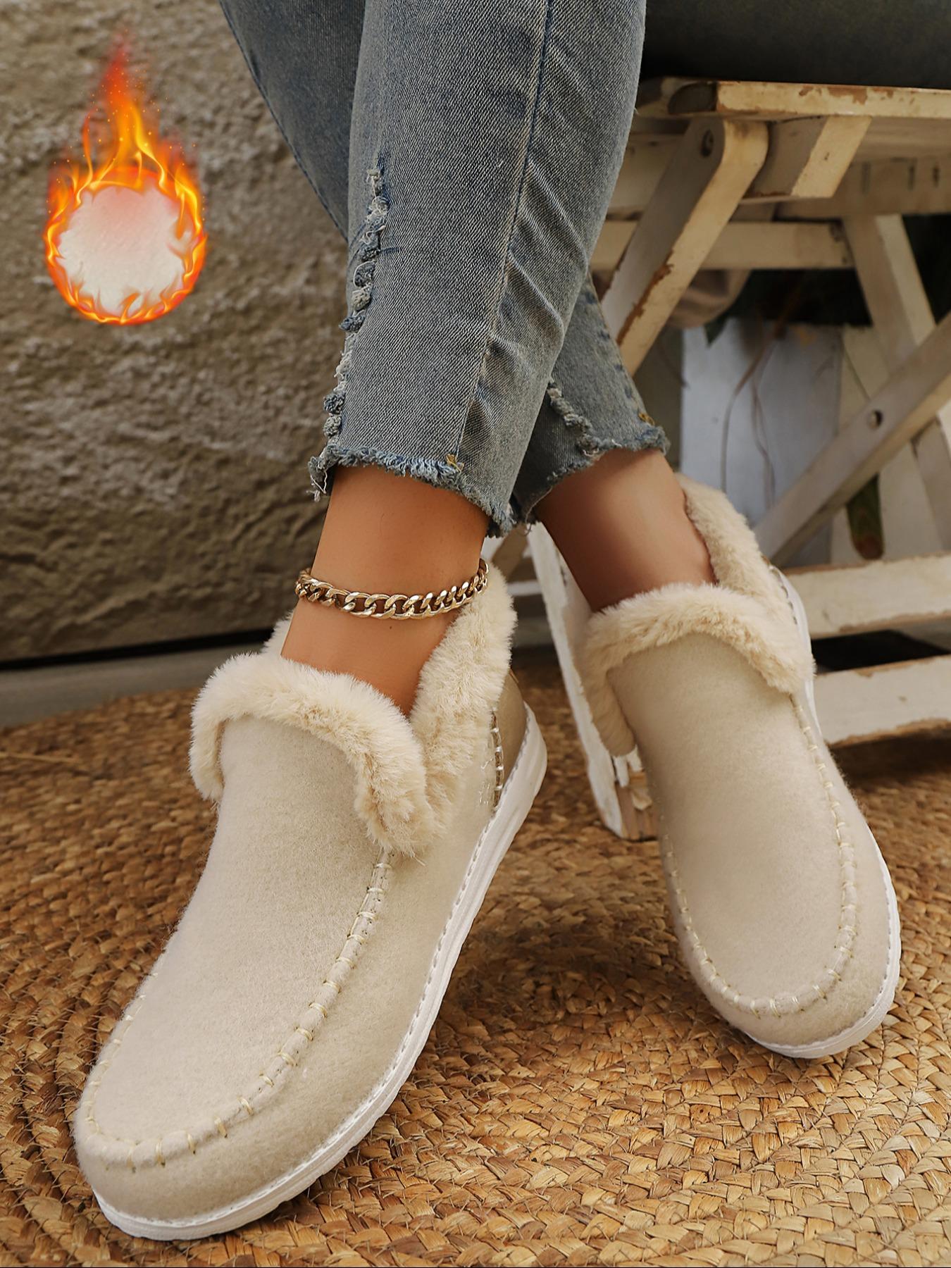 Women's Fashionable Patchwork Design Sneakers, Casual Comfortable Warm Soft Sole Shoes for Fall & Winter, Female All-match Round Toe Sports Shoes for Daily Wear, Lightweight Slip Ons, Patchwork Walking Shoes