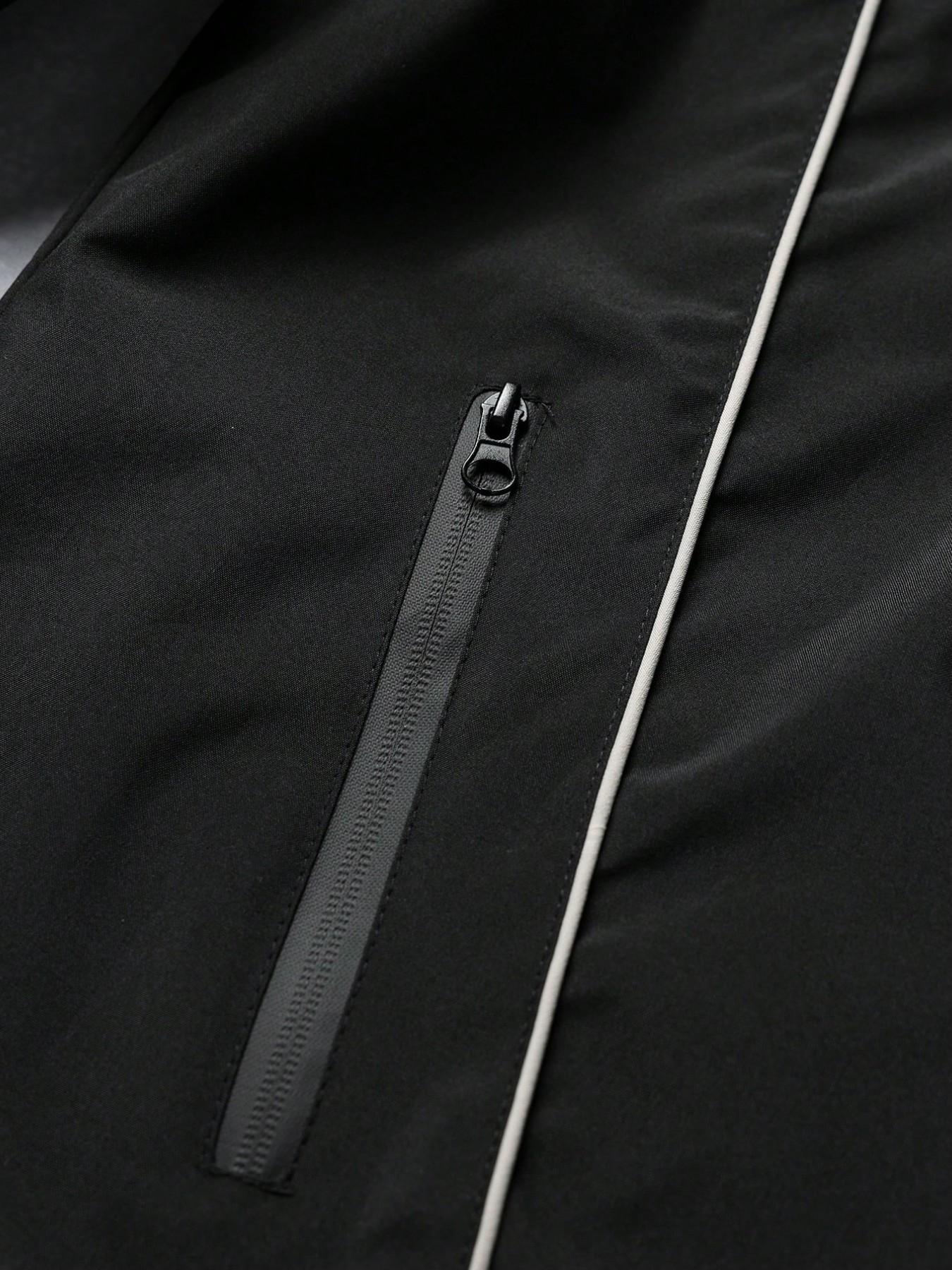 Trendy Techwear Sportswear Set, Y2K Reflective Striped Hooded Jacket and Pants, Unisex Street Fashion for Men and Women