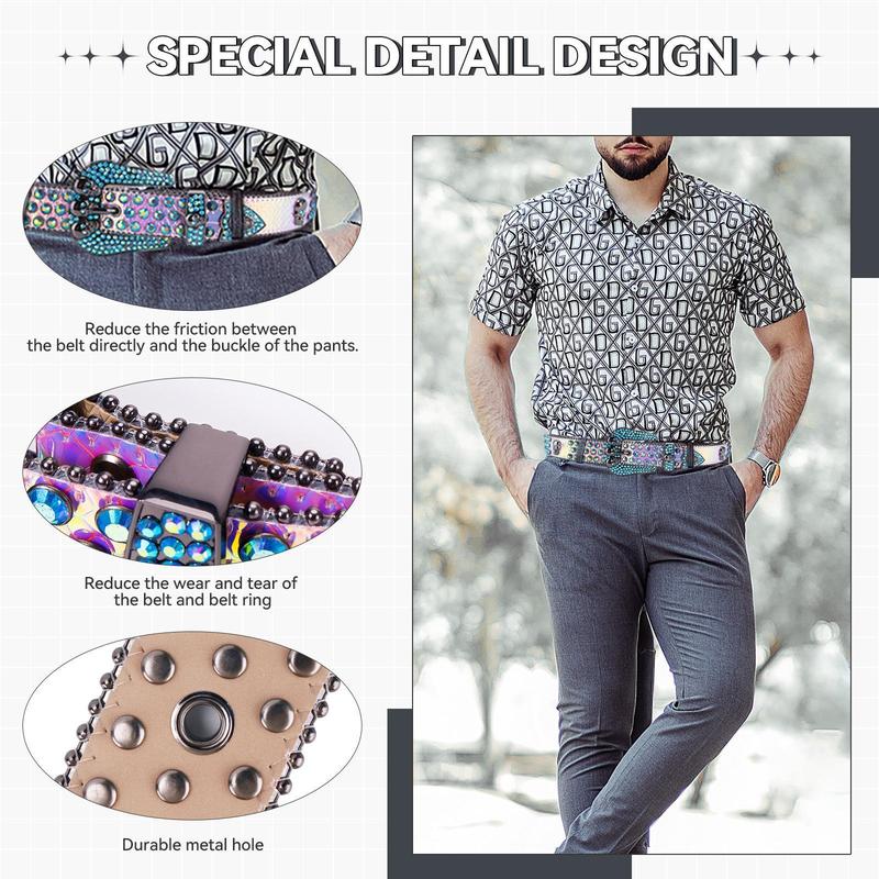 Skull Rider Gothic Belt | Hand-Set Rhinestone & Crystal Beadwork on Vegan Leather  Adjustable Punk Buckle for Men & Women (Halloween Gift!) modern  belt goth  belt