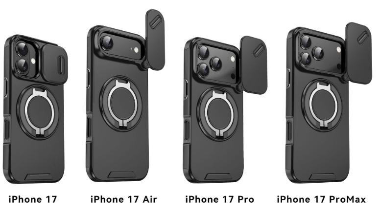 OREKROY Case For iPhone 17 16 15 Pro Max 17Air Plus 14 13 12 with Slide Camera Lens Protection Cover,360 Rotating Ring Kickstand MagSafe Magnetic Holder Military Grade Shockproof Protective Phone Cover