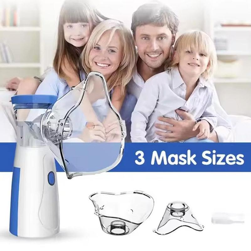 Handheld Micro-Mesh Atomizer - USB Portable Handheld Atomizer for Adults, Ultra-Fine 3μm Mist, <30dB Quiet Asthma Relief for Home & Travel(White, 4.5")