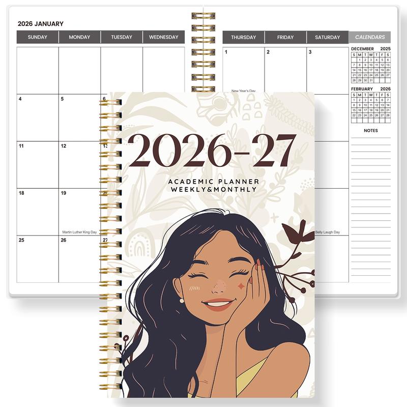 Jan 2026–Dec 2027 Monthly Planner, 24-Month College Planner and Weekly Agenda Notebook, Simplified To-Do Planner to Boost Productivity