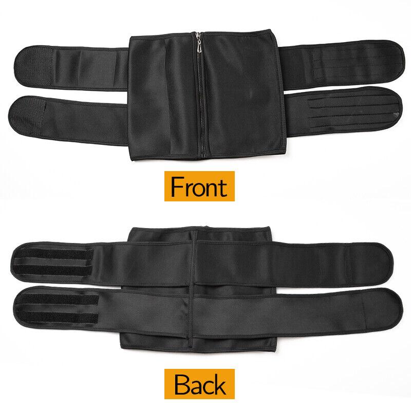 CATTIBOR Men Zipper Sauna Waist Trainer Cincher,Men Neoprene Workout Corset With Adjustable Hook & Eyes,Men & Women Trainer GYM Fitness Shapewear Sport Belt,Men Sportwear Polyster