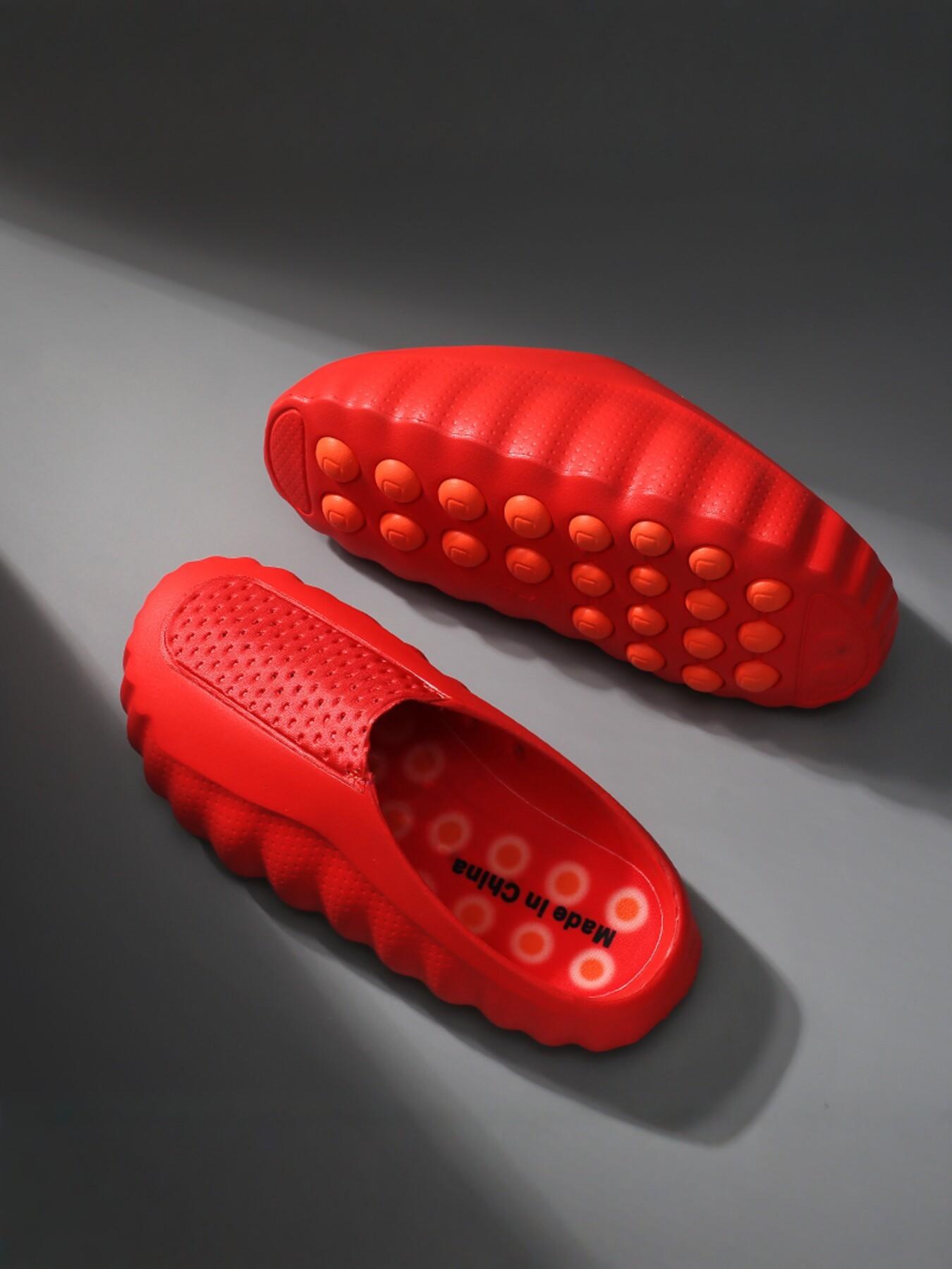 Men's Trendy Outdoor Sports Sandals, Unisex Massage Beads Design, Height Boost Anti-Slip, Fashionable Home Gym Shoes