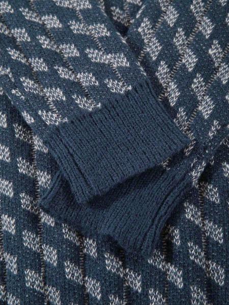 Men's Casual Vintage Jacquard Knit Sweater, Round Neck Pullover Long Sleeve Top, Knitwear, Fall & Winter Fashion, European Style