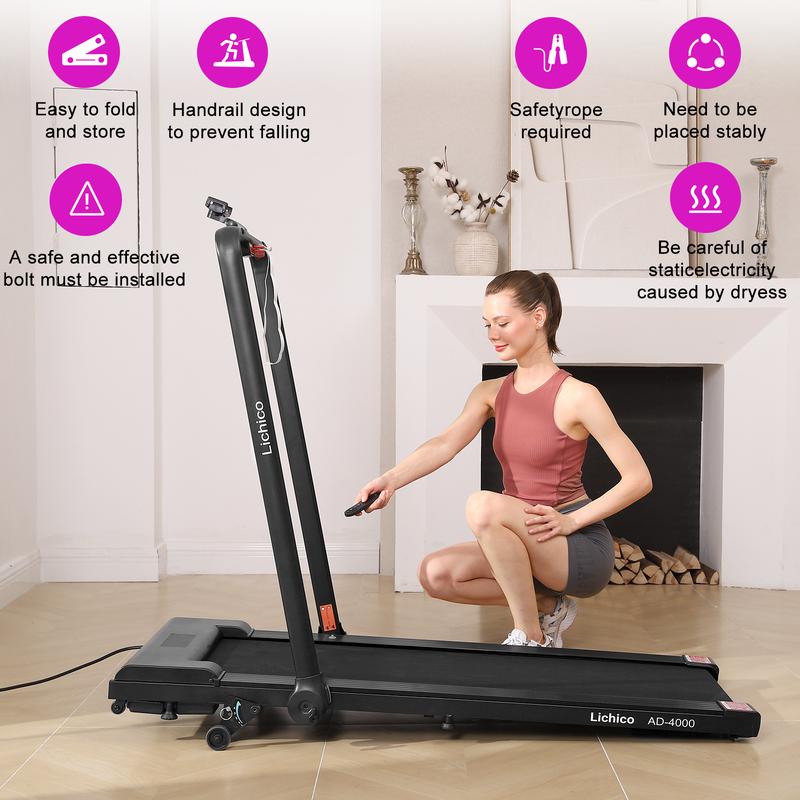 8.7MPH LICHICO Treadmill with 4-Level Incline, Flat/Incline Modes, Remote Control, Quiet Motor, Stable 2-in-1 Running Machine for Home & Office Fitness 8.7MPH LICHICO Treadmill with 4-Level Incline, Flat/Incline Modes, Remote Control, Quiet Motor, Stable 2-in-1 Running Machine for Home & Office Fitness