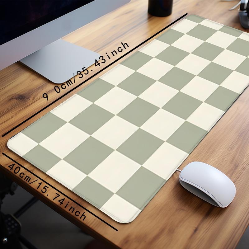 Checkerboard Pattern Mouse Pad, 1 Count Rectangle Gaming Mouse Pad, Office Desk Keyboard Mat for Home Office Game Room Desk, Cute Desk Accessories