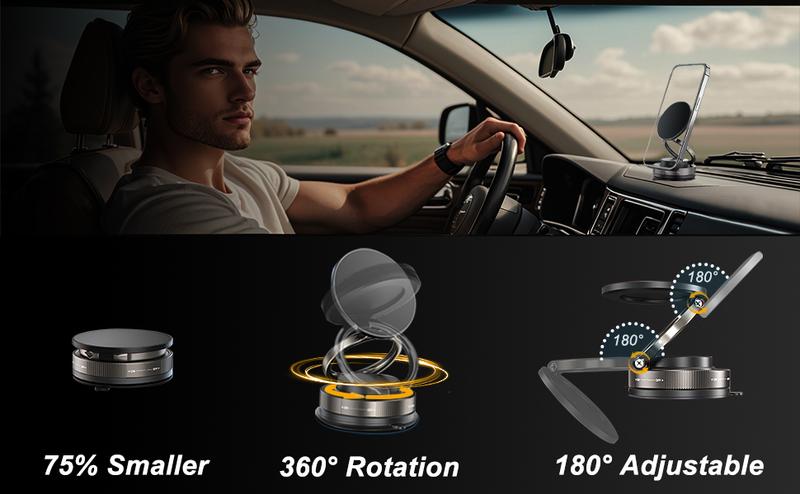 360° Adjustable Vacuum Magnetic Phone Holder, Suction Cup Phone Mount for Magsafe, Portable Cell Phone Holder for Car,Makeup/Gym/Mirror, Fit for All iphone iphone 11 and above 360° Adjustable Vacuum Magnetic Phone Holder, Suction Cup Phone Mount for Magsafe, Portable Cell Phone Holder for Car,Makeup/Gym/Mirror, Fit for All iphone iphone 11 and above