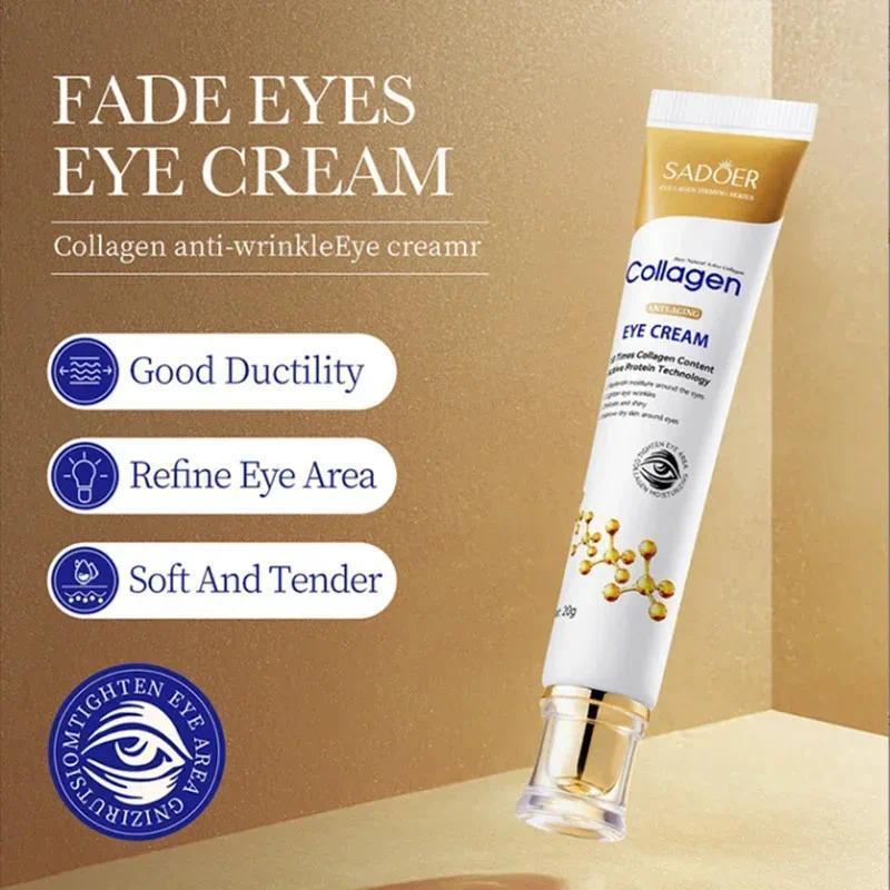 Instant Eye Bag Removal Cream Collagen Anti-Wrinkle Fade Fine Lines Firming Skin Anti Dark Circle Puffiness Brighten Eye Care Moisture Moisturizing