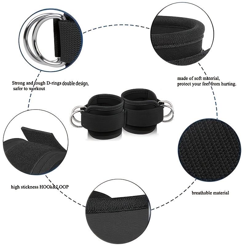 5-Piece Ankle Resistance Band Set with D-Ring, Leg Kick Training Cables, Butt Sculpting Equipment for Hip and Thigh Workout