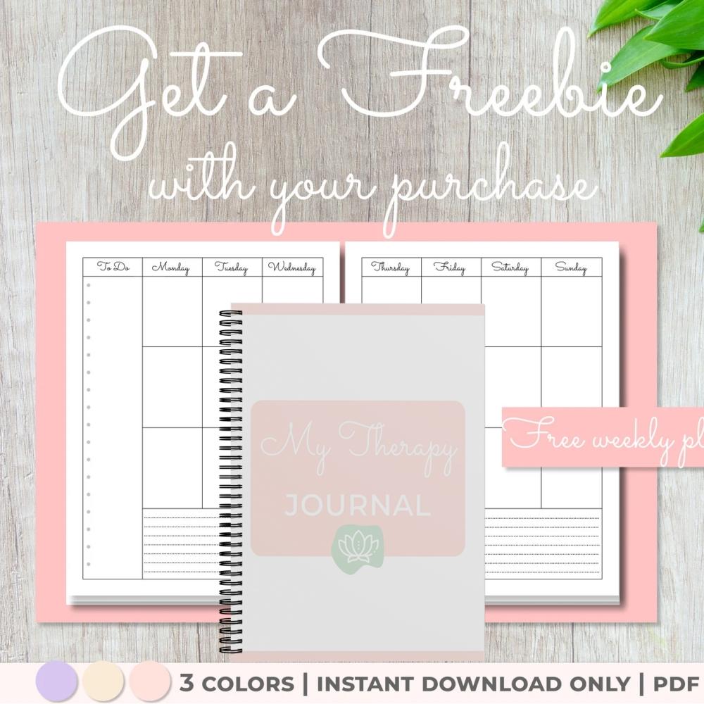 Mental Health Journal - DBT Therapy Worksheets for Anxiety & Depression Relief, Mood Tracker, Gratitude Log & Self-Care Planner