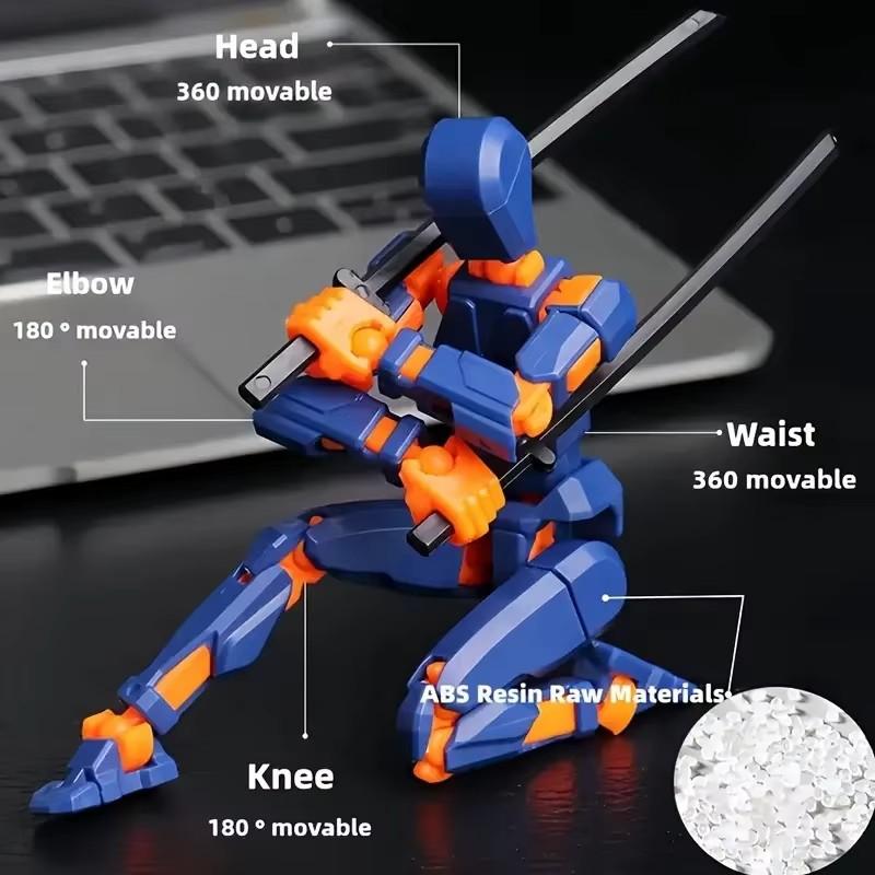 Lucky 13 Action Figure with Weapon Accessories, Desktop Decor, Stress Relief Toy for Kids and Adults, Model C1