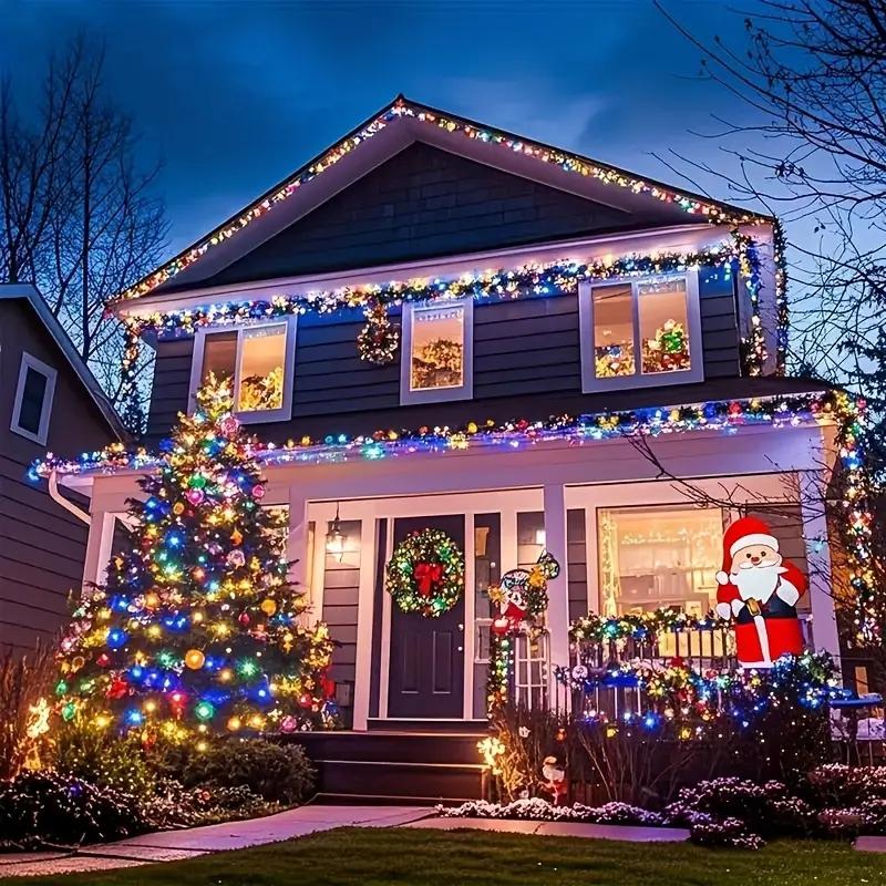 2pack Solar String Lights, 200 LED Christmas Lights with 8 Modes, Ip65 Waterproof Outdoor Garden Yard Wedding Birthday Party Decorations