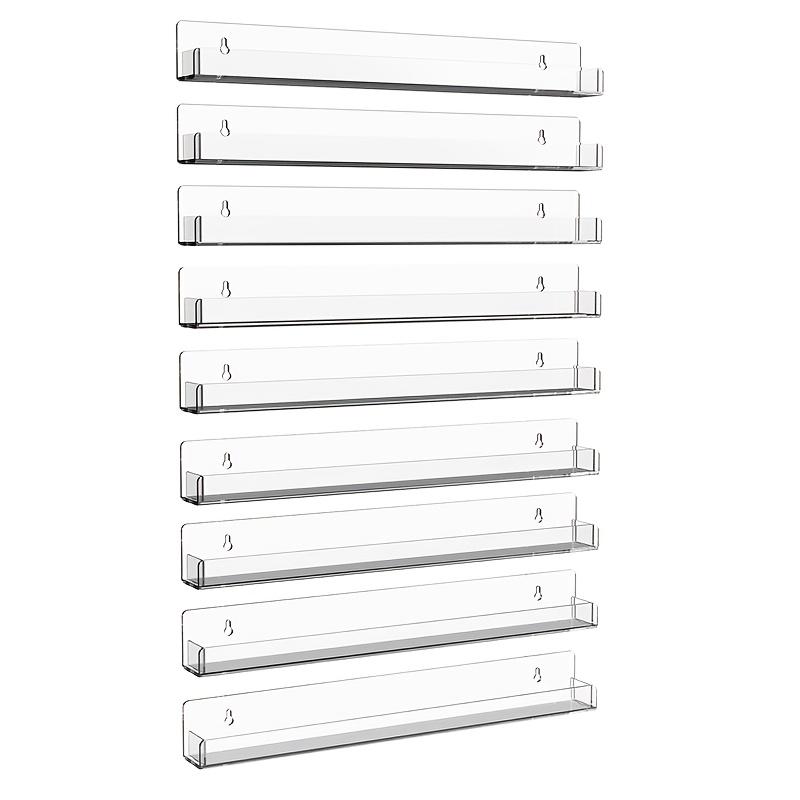 Transparent acrylic glass storage rack, designed for nail polish display, with 3, 6, 9 or 12 compartments, suitable for salons, retail stores and dressing rooms, Clear Display Stand