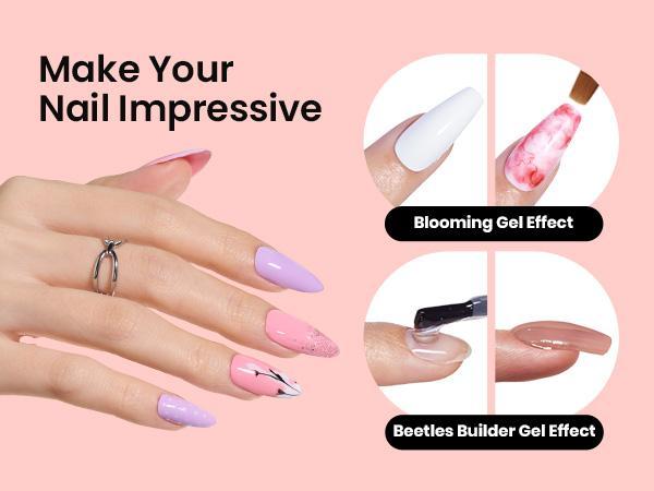 Beetles All-In-One Gel Nail Polish Kit, 32 Colors All Season Colors Gel Nail Polish Kit with UV Light, 3Pcs Base & Top Coats, Cuticle Oil, Nail Decoration & Accessories, Perfect Gift for DIY Nail Lovers