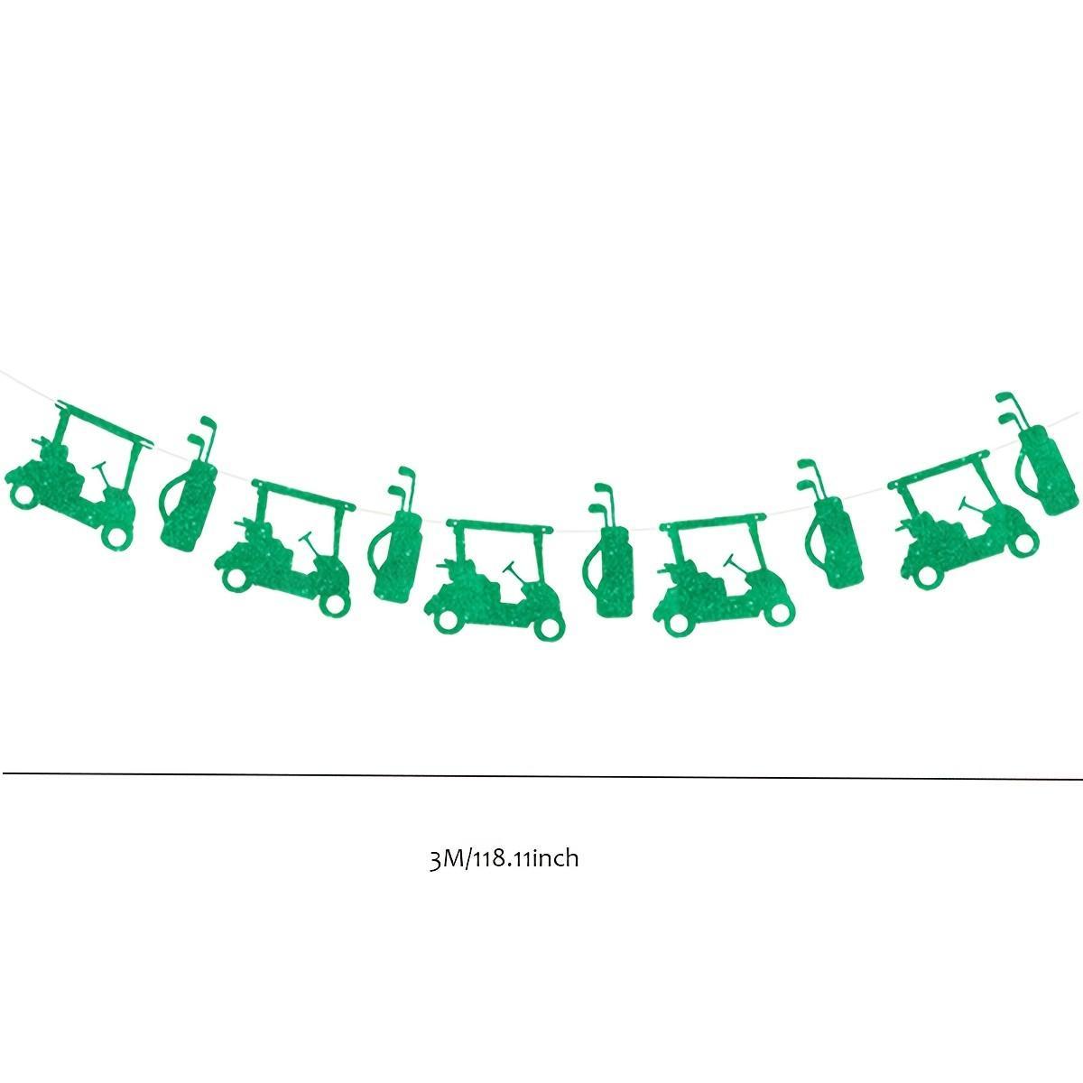 Golf Party Banner Set, Golf Cart and Bag Decor, Birthday Party Setup, Sports Theme Banner, Indoor Outdoor Photo Background, Golf Enthusiast Decoration