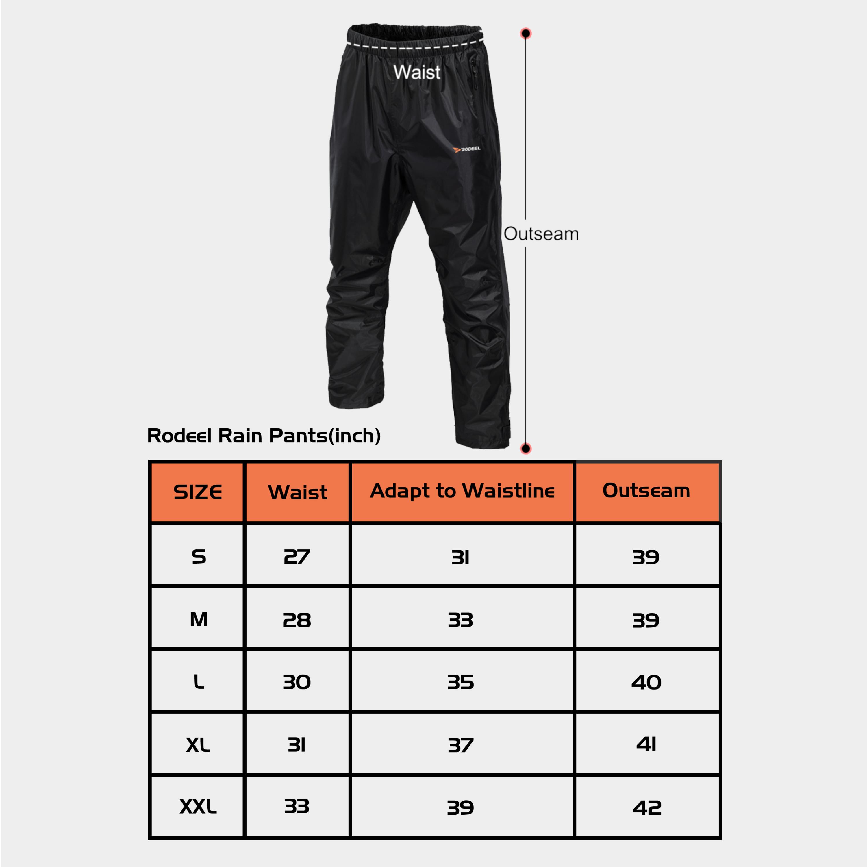 【RODEEL】723 Waterproof Pants Men Lightweight Breathable Rainproof Bottoms Durable Rain Trousers Weatherproof Rainwear For Outdoor Sports Hiking Camping Fishing Boating Car Washing Construction Roofing Landscaping Gardening Workwear, Holiday Gift