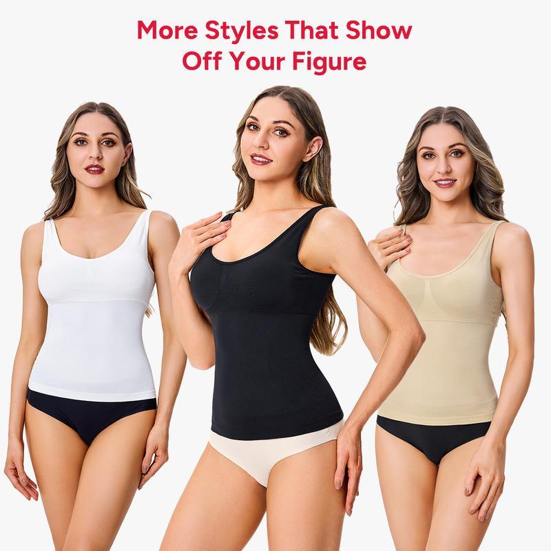 Nebility Waist Trainer for Women Corset Shapewear with Zipper Women's Waist Cincher Tank Top with Wide Shoulder Straps Basic Compression Body Shaping Underwear Womenswear