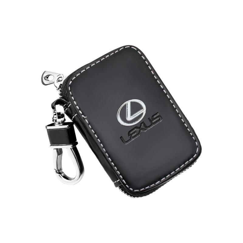 Leather Key Case Multifunctional Car Key Holder Key Fob Protector Compatible with Lexus Models, Universal Auto Accessories for Lexus F Sport Es300 Rx300