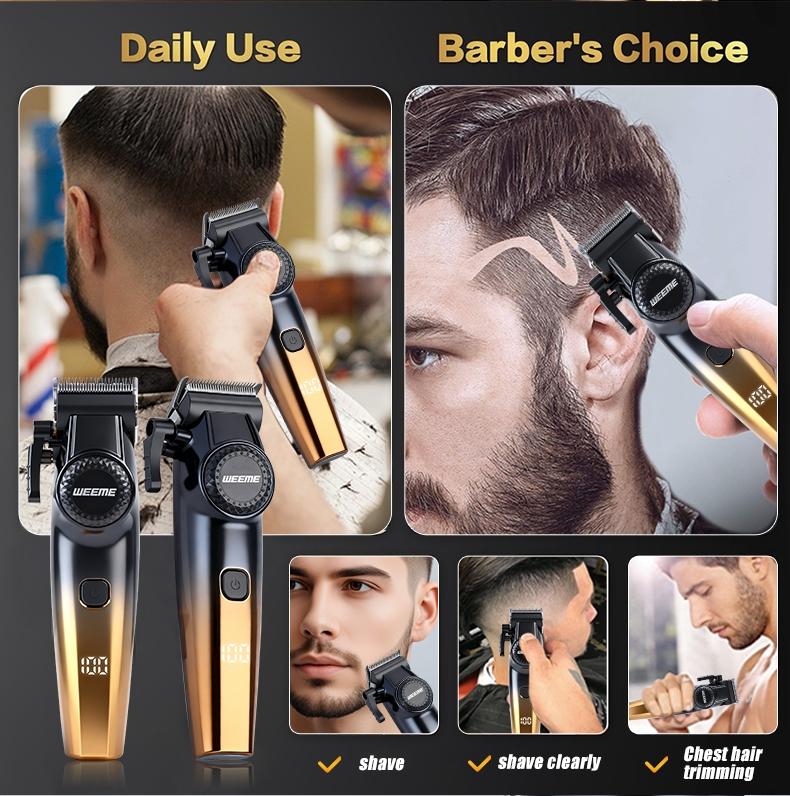 Weeme Electric Hair Trimmer for Men, Professional High Quality Trimmer USB Charging Beard & Nose Hair Trimmer, T-Shape Blade Shaver, Holiday Gift for Boyfriend