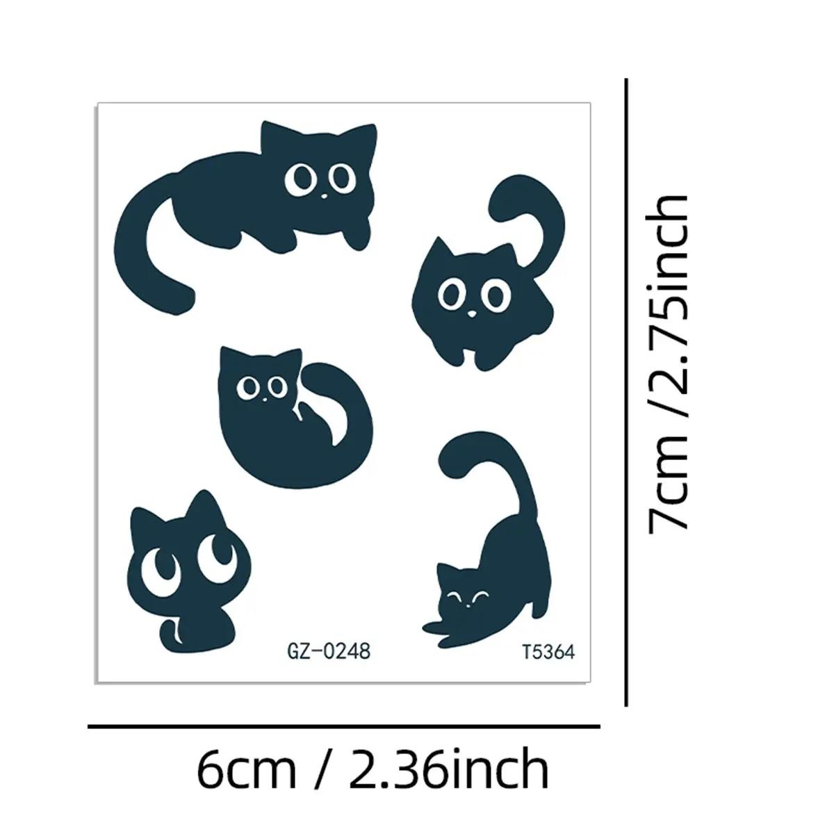 6 Sheets Herbal Juice Temporary Tattoos for Women, Tiny Star Flower Moon Finger Tattoos, Waterproof Realistic Line Art Body Art