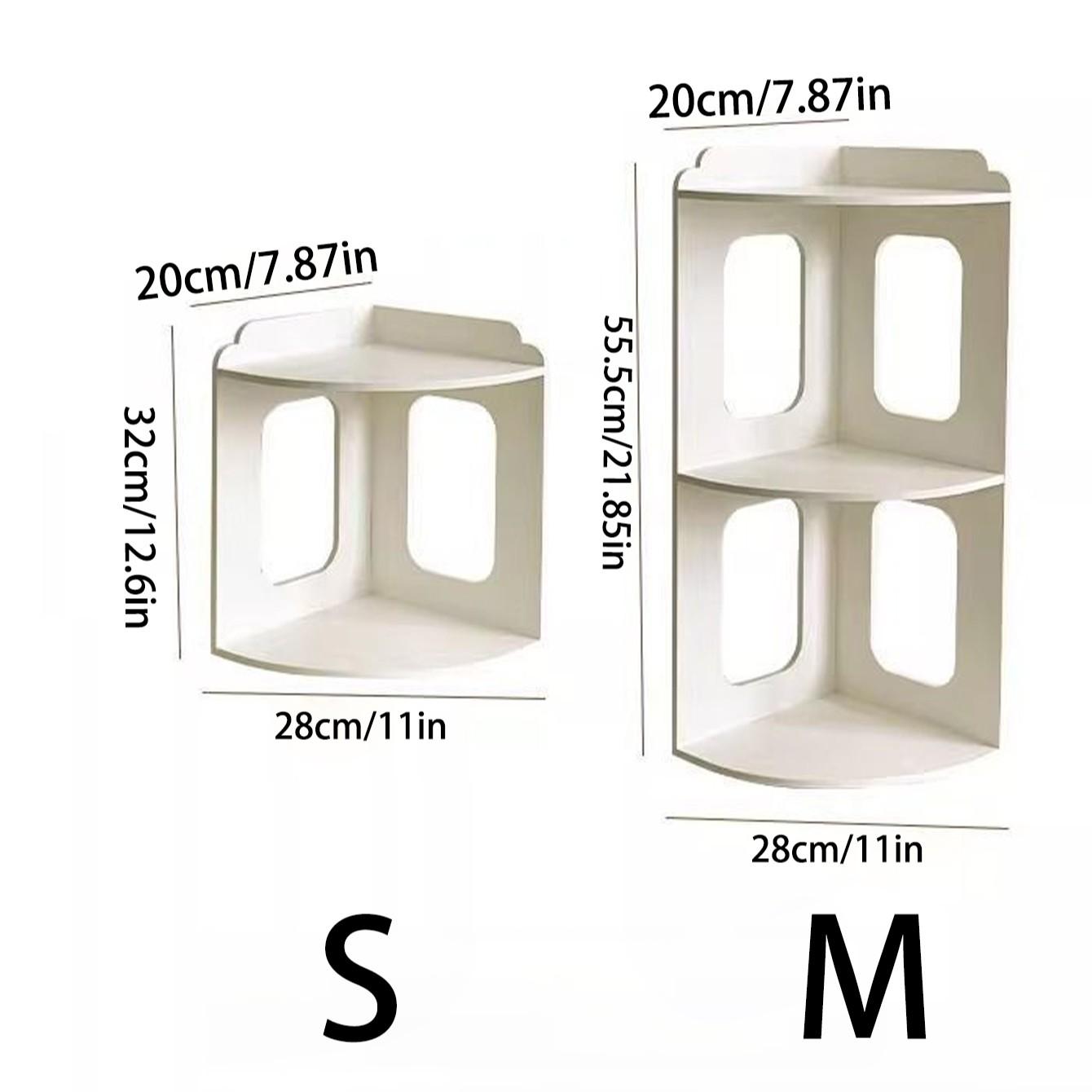 Multi-Layer Corner Shelf, Wall Angle Storage Rack, Desk Standing Bend Corner Shelves, Bedside Dormitory Bookshelf Organizer, Wall Mounted Shelf, Living Room, Decoration Items