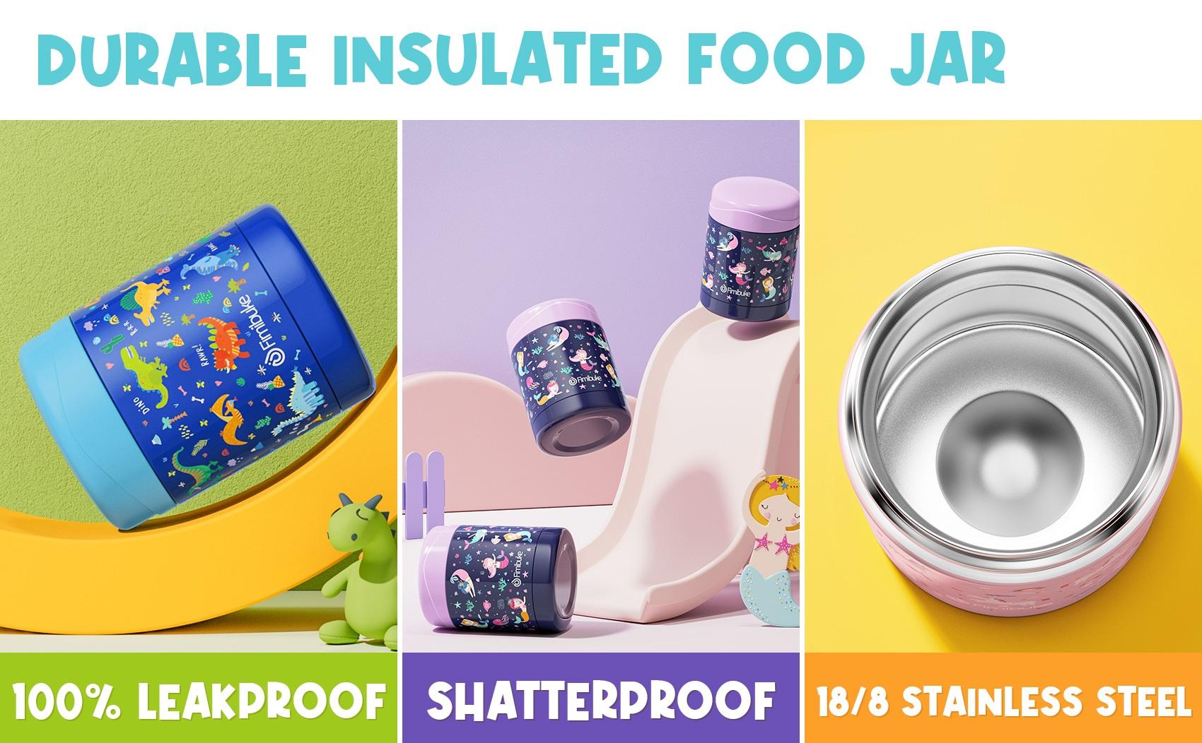 Fimibuke Bento Lunch Box with Thermos 32oz Snack Lunch Container with 3 Compartments, Insulated Lunch Bag, 12oz Leakproof Food Jar, and Ice Pack — Ideal for Daycare, School, or On-the-Go Meals dealsforyoudays