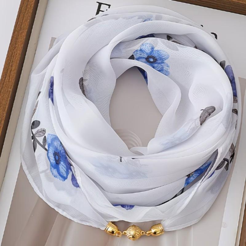 One 25.6-inch lightweight and breathable women's silk scarf, multi-functional, can be used as a headscarf, shawl, or hairband, suitable for all seasons. Perfect as a gift for female friends, Mother's Day, or birthday.