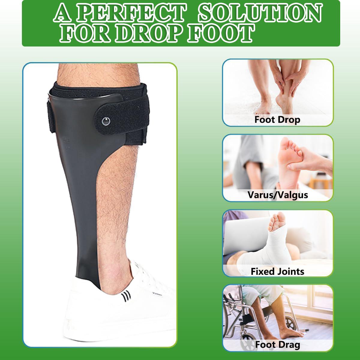 AFO Drop Foot Orthotic Brace, Lightweight Ankle Support Stabilizer with Washable Pad, Comfortable Daily Wear Walking Aid for Men and Women, Healthcare, Base Pad Leg & Foot Supports