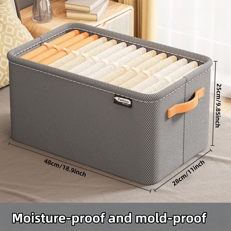 Modern Handheld Storage Box, 1 Count Stackable Storage Basket, Multifunctional Clothes and Toys Storage Box, Clothes Baskets, Suitable for Home, Dormitory, Wardrobe, Organiser