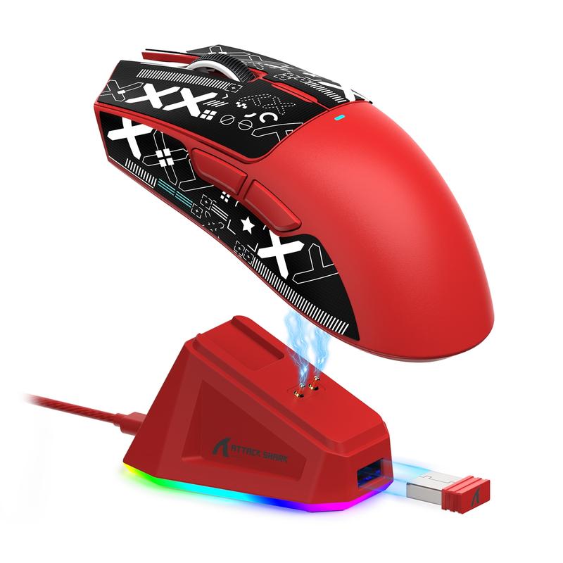 Wireless Gaming Mouse, Rechargeable RGB Lighting Mouse with Charging Base, Optical Sensor Mouse for Gaming & Office Gaming Accessories #TOP PICKS