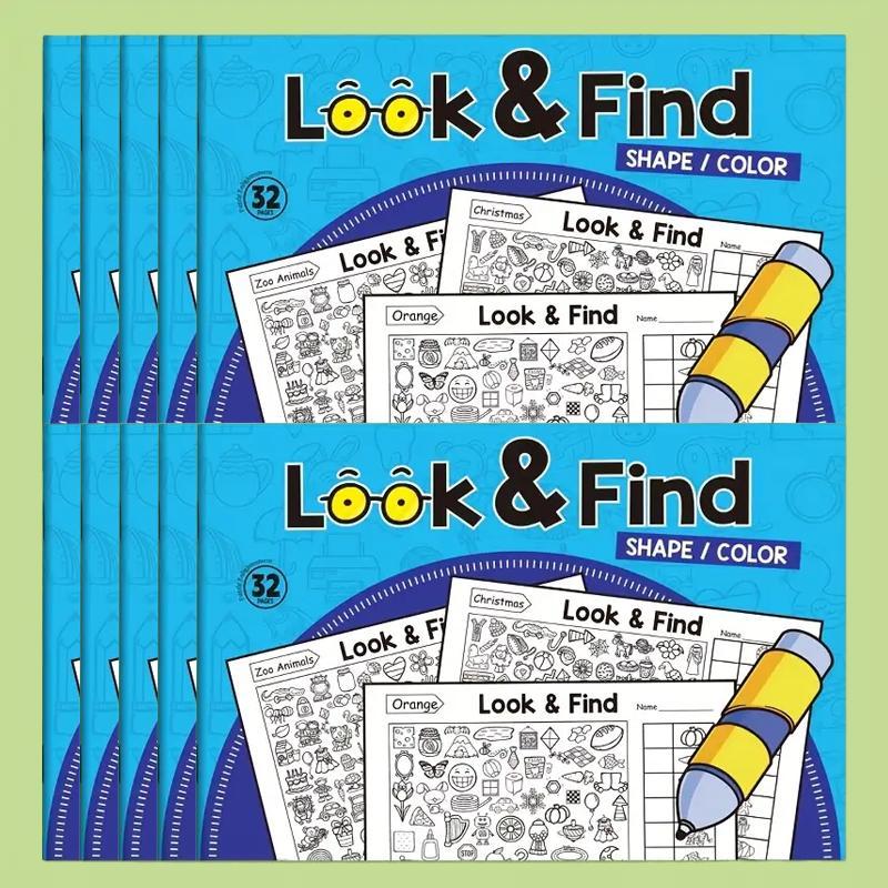 Interactive Seek-And-Find Coloring Book, 800+ Images, Ages 3+, Preschool Learning Tool, Ideal Christmas Gift for Daycare, Friday Deal
