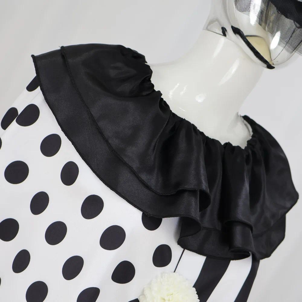 Fancy Dress Movie Terrifier Art Clown Cosplay for Women Hat Cape Coat Scary Stage Costume Halloween Costume for Woman Party