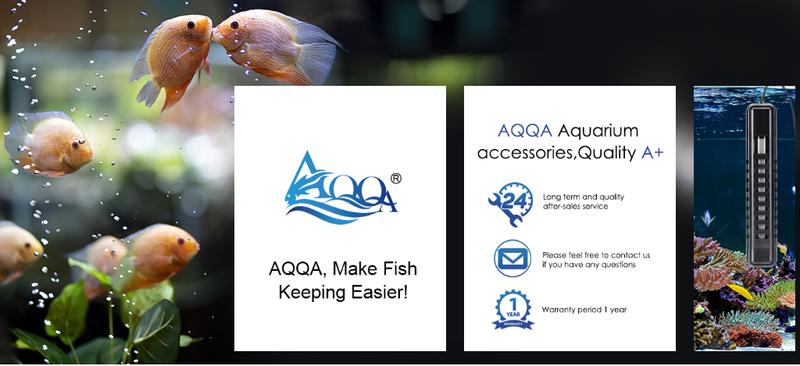 AQQA Submersible Aquarium Heater, Fish Tank Heater,External Temperature Controller LED Temperature Display,Suitable for Saltwater and Freshwater