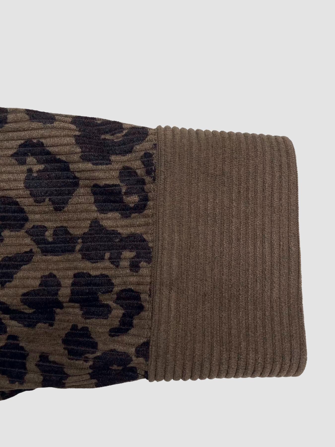 Women's Leopard Print Lapel Fitted Jacket, Vintage and Unique Style, Perfect for Daily Shopping, Coffee Dates, Casual Wear