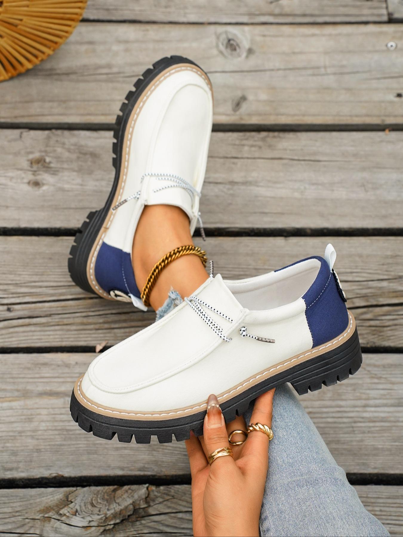 Women's Retro Casual Slip On Canvas Shoes, Fall & Winter New Fashion Sneakers, Large Size Comfortable Walking Footwear for Daily Wear