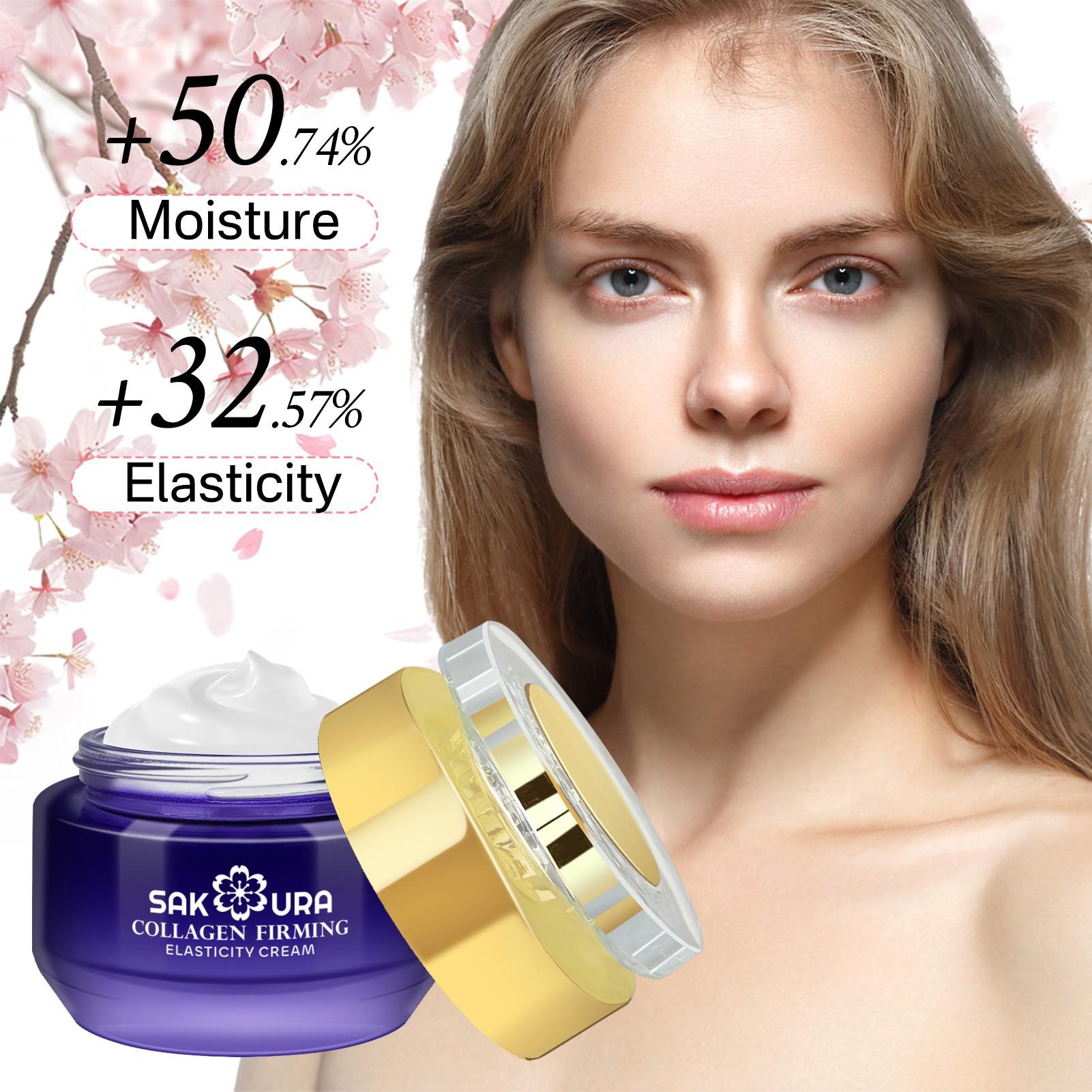 Multi-Effect Cherry Blossom Anti-Wrinkle Moisturizing Cream, Firming and Brightening, Hydrating and Soothing, Single Item Balm