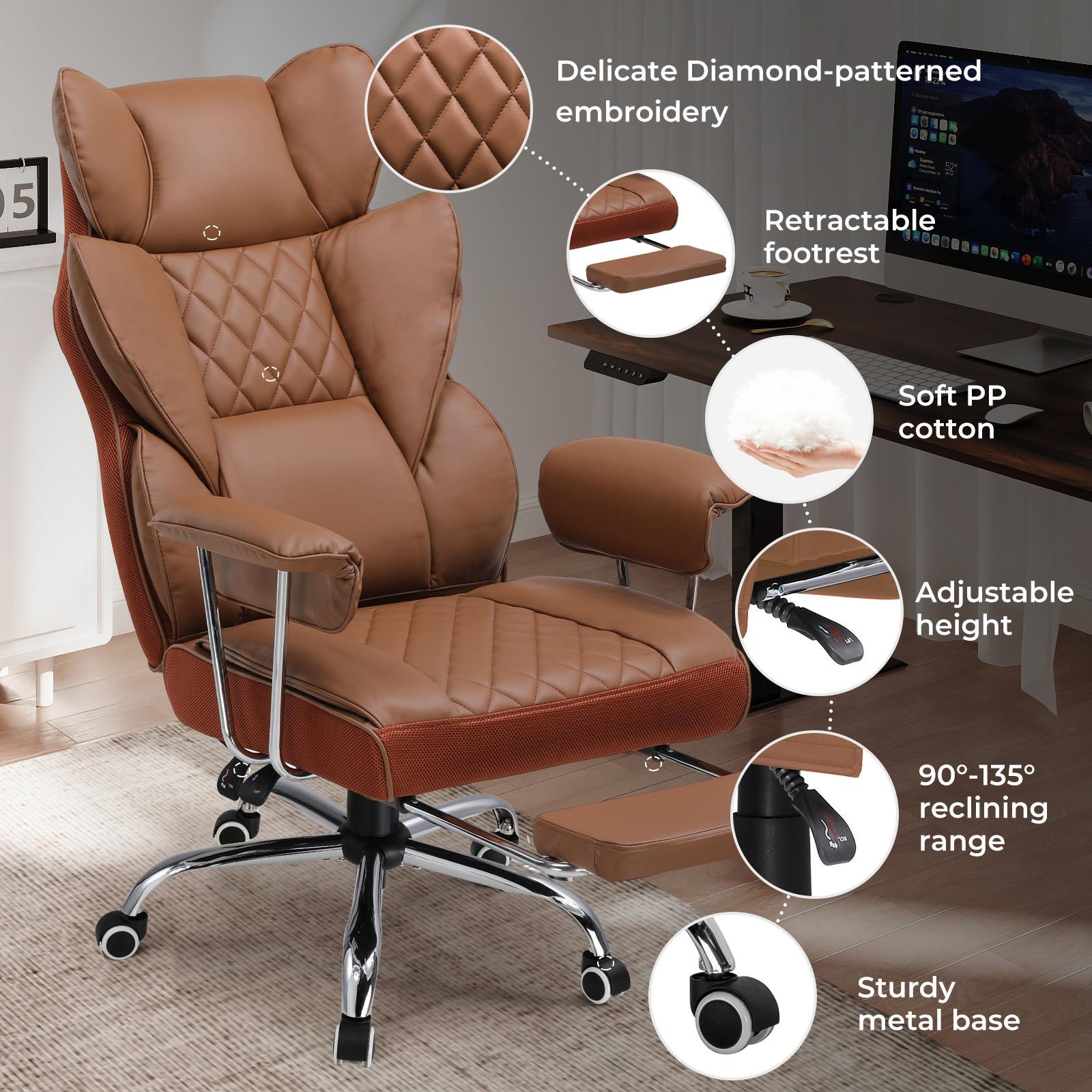 COMHOMA Leather Office Chair Ergonomic Computer Gaming Chair with Comfy Back Support, Executive Mid-Back,Small Gmaing Chair with Adjustable Armrests, for Short People Use, Rolling Swivel for Adults COMHOMA Leather Office Chair Ergonomic Computer Gaming Chair with Comfy Back Support, Executive Mid-Back,Small Gmaing Chair with Adjustable Armrests, for Short People Use, Rolling Swivel for Adults