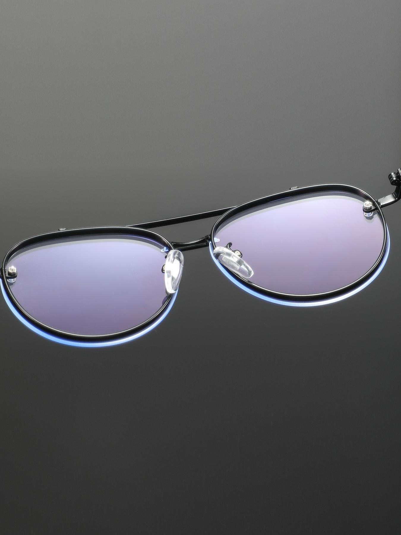 Men's Metal Dual Beam Oval Full Frame Glasses, Durable Steel Frames, Narrow Design, High-Quality Fashion Eyewear, Trendy Casual Eyeglasses, Suitable for Business Meetings and Daily Commute